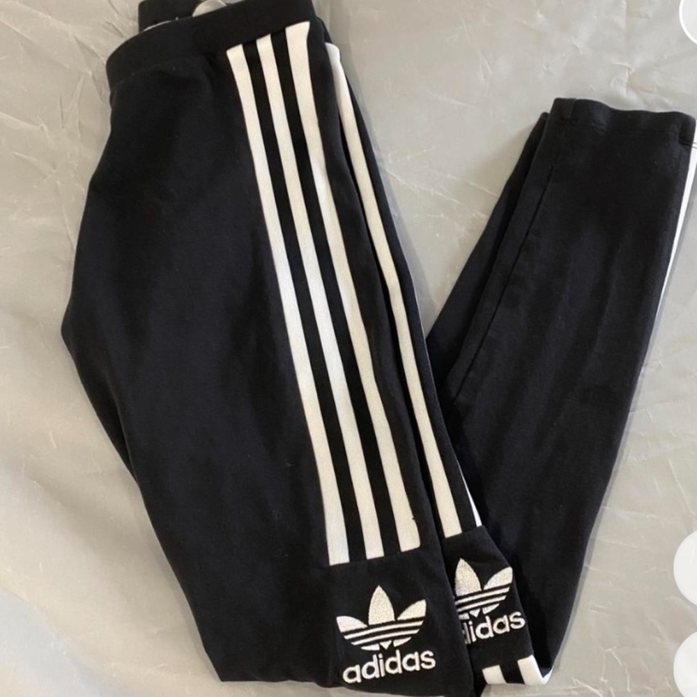 Adidas Trefoil Stripe Leggings Black